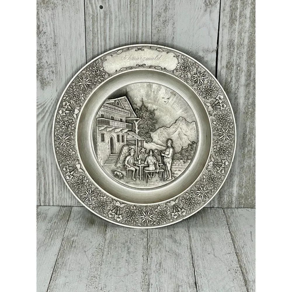 Zinn-Becker Decorative Pewter Plate Schwarzwald The Black Forest